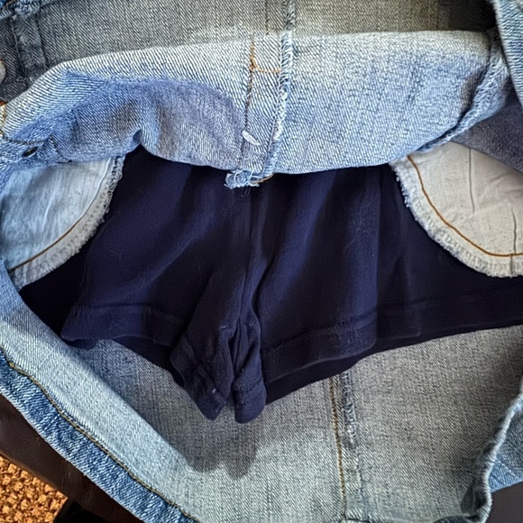ZOEY 101 / Nickelodeon Y2K Denim Jean Skirt Skort Size 12 - Picture 5 of 7